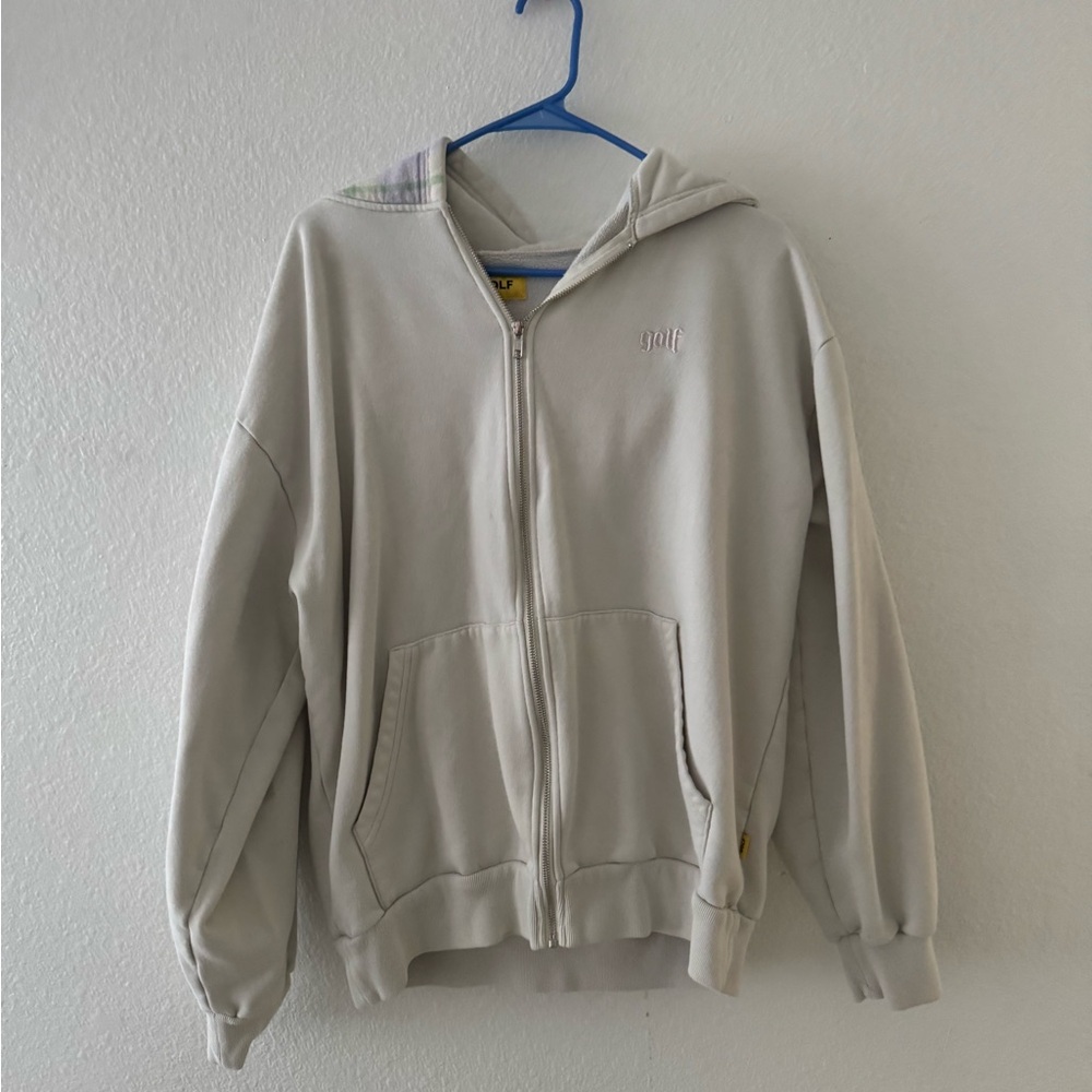 Golf Wang Cream Zip-Up Hoodie